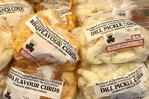 A wide variety of cheese curds