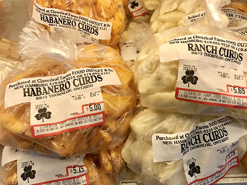 A wide variety of cheese curds