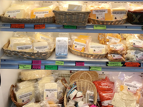 A wide variety of fresh cut cheese