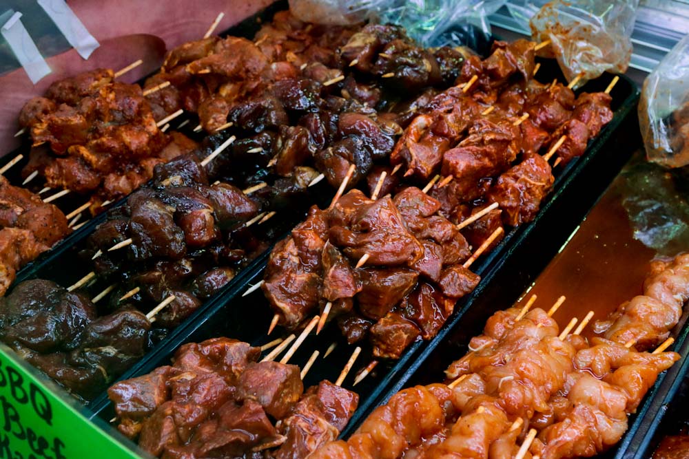 St Jacobs Market - Fresh Meat Counter Kabobs